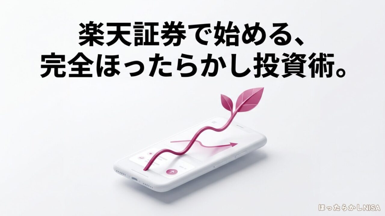 楽天証券で始める完全ほったらかし投資術のタイトルスライド